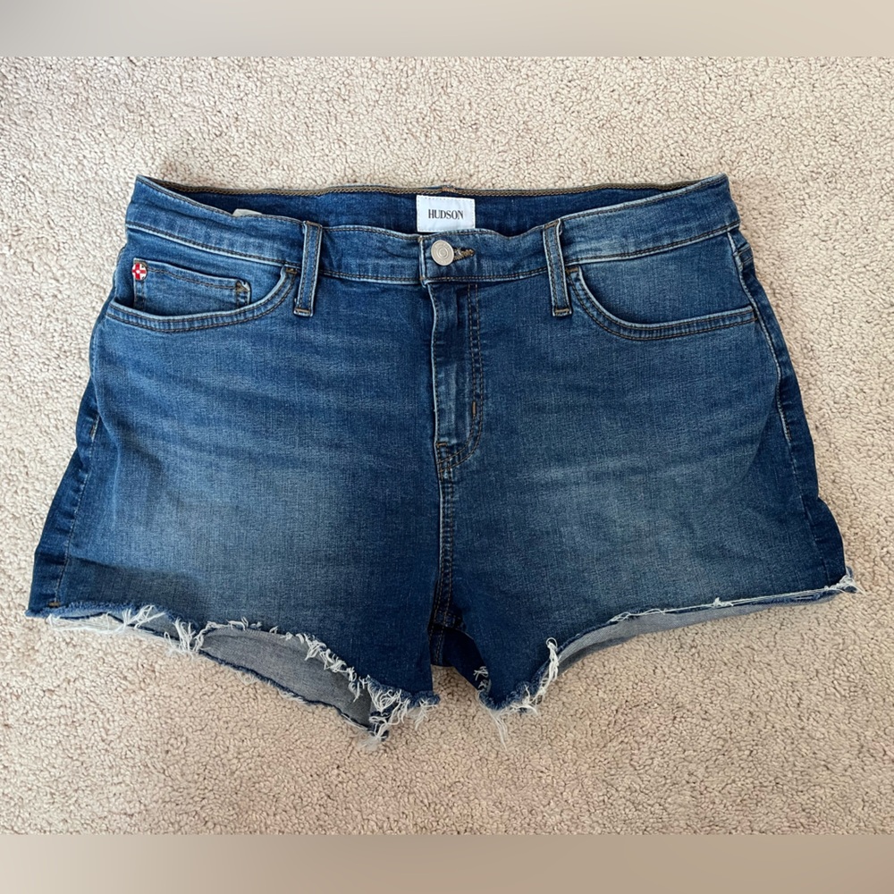Hudson Jeans Dark Blue Jean Shorts
